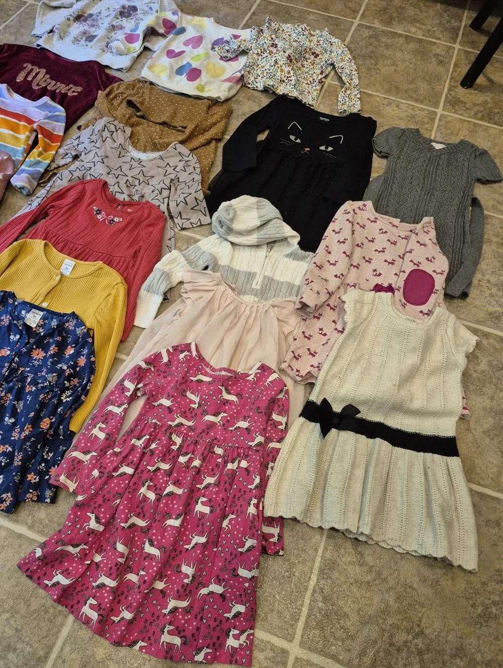 Lot Of 20 Little Girls Mixed Dress & Top Lot Size 3T
